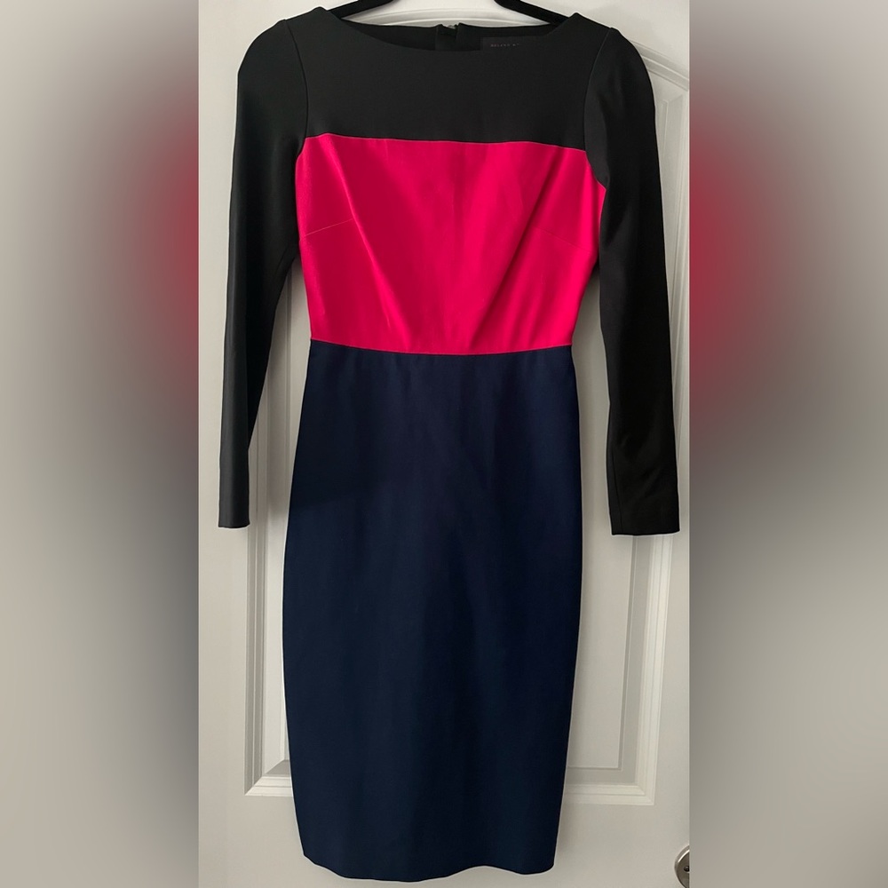 Roland Mouret for Banana Republic Colorblock Midi Sheath Dress Minimalist Sz 2P